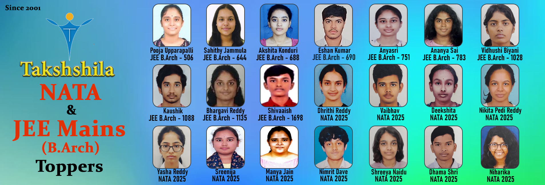 NATA 2025 Results - NATA Coaching Takshshila