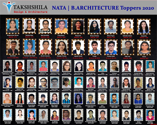 NATA & B.Architecture toppers 2020 